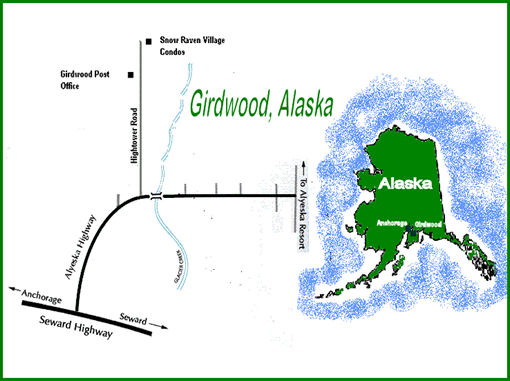 direction to girdwood alaska Map